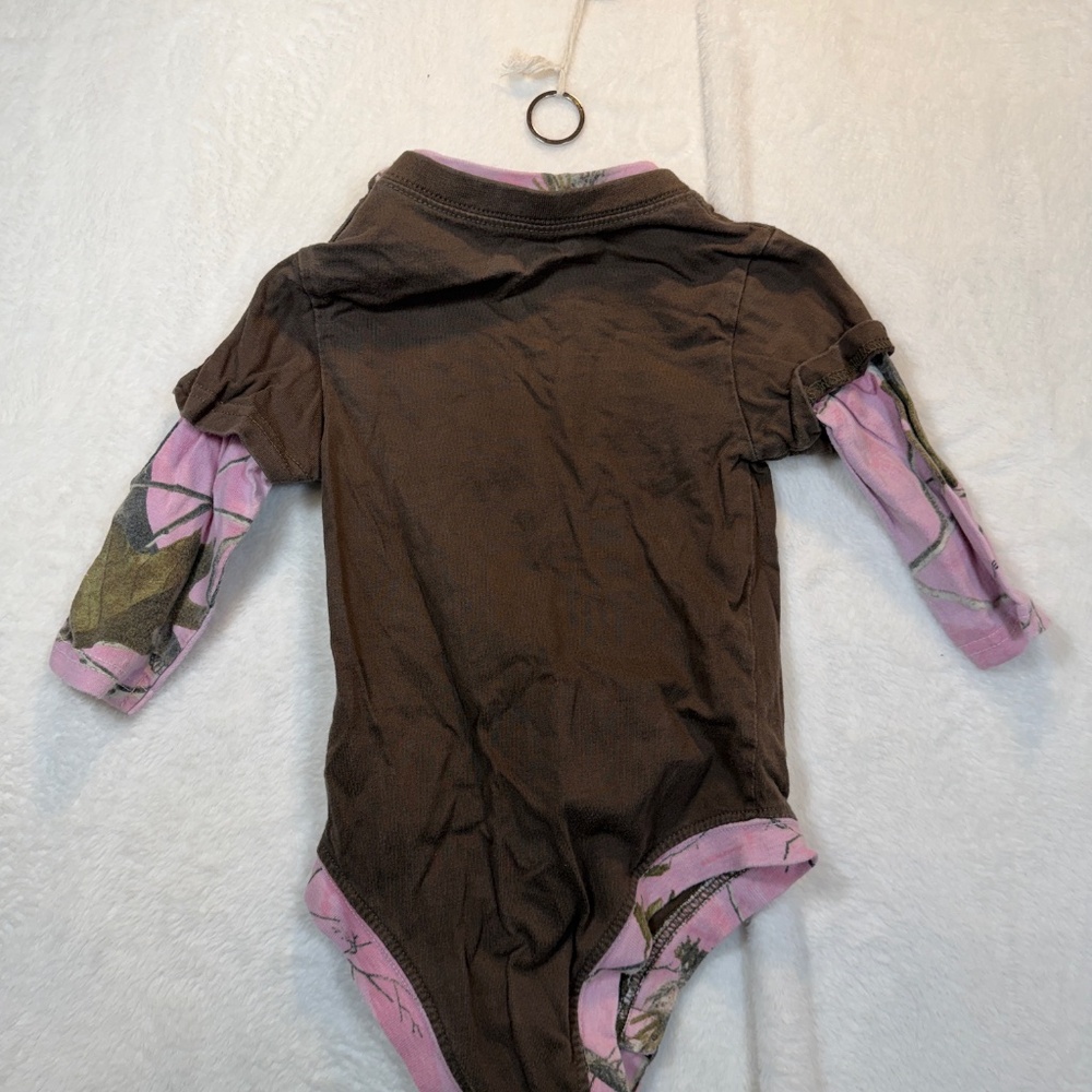 Buck Wear Infant Romper Size 24m One Piece Long Sleeve Camoflauge Pink Princess - Picture 6 of 7